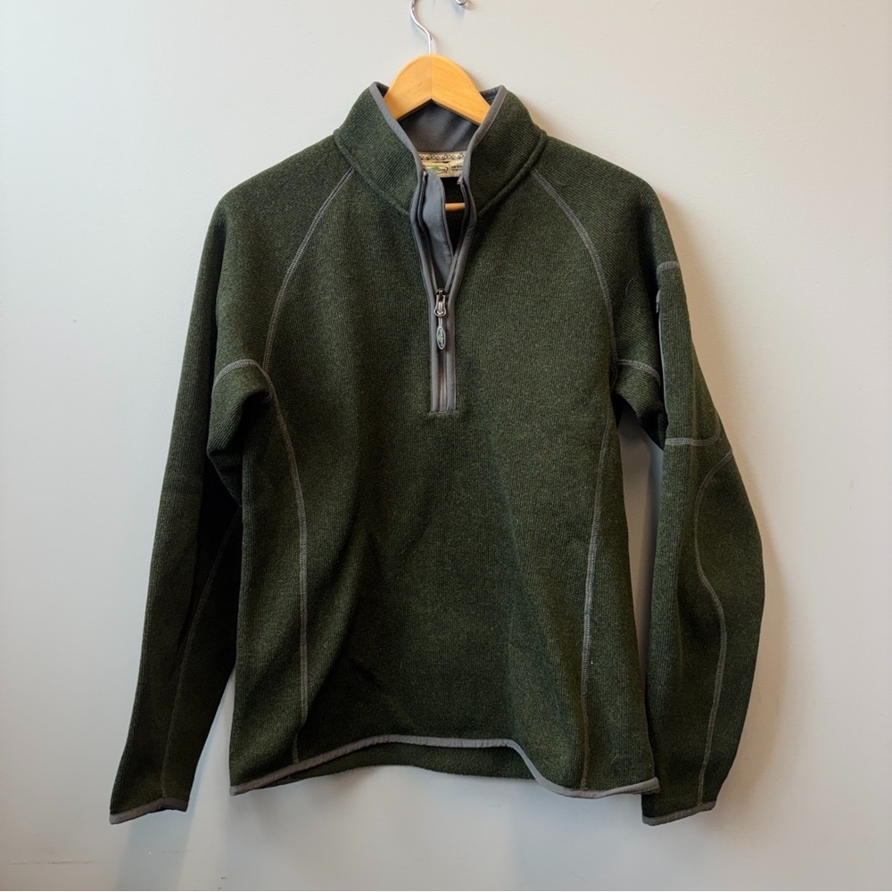 Arborwear medium quarter zip pullover sweater green‎